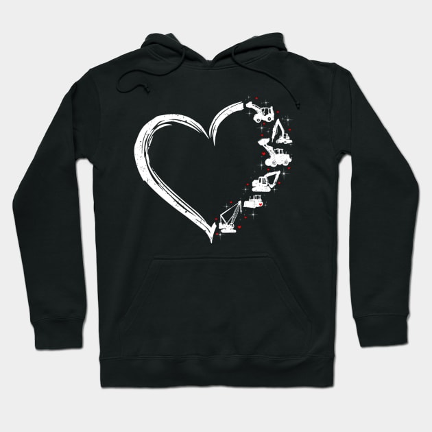 heavy equitment heart shirt Hoodie by julieariasdqr887